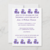 Invitations pour l'anniversaire du mariage (Dos)