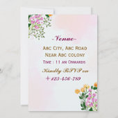 Invitations pour l'anniversaire du mariage (Dos)