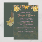 Invitations pour l'anniversaire du mariage (Devant / Derrière)