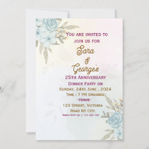 Invitations pour l'anniversaire du mariage