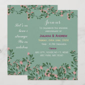 Invitations pour l'anniversaire du mariage (Devant / Derrière)