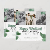 Invitations pour l'anniversaire du mariage (Devant / Derrière)