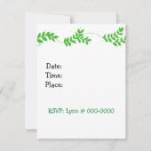 Invitations pour l'anniversaire du petit singe (Dos)