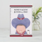 Invitations pour le 1er anniversaire du garçon (Debout devant)