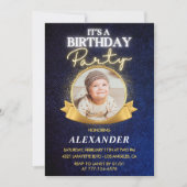 Invitations pour le 1er anniversaire Elegant Chic (Devant)