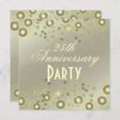 Invitations pour le 25e anniversaire de l'argent (Devant / Derrière)