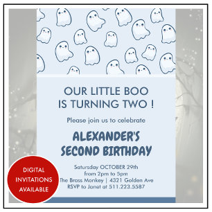 invitations pour le 2ème anniversaire d'Halloween