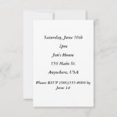 Invitations pour le 30e anniversaire (Dos)