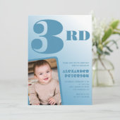 Invitations pour le 3e anniversaire du garçon Phot (Debout devant)