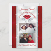 Invitations pour le 40e anniversaire de commande s (Devant)