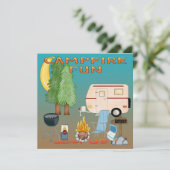 Invitations pour le camping (Debout devant)