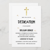 invitations pour le dévouement des bébés modernes (Devant / Derrière)