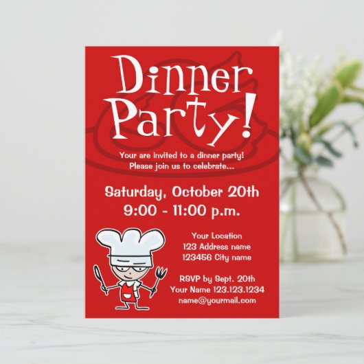 Invitations pour le dîner (Debout devant)