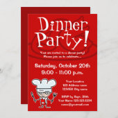 Invitations pour le dîner (Devant / Derrière)