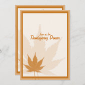 Invitations pour le dîner d'action de grâces d'aut (Devant / Derrière)