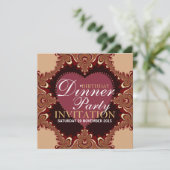 Invitations pour le dîner d'anniversaire en bohème (Debout devant)