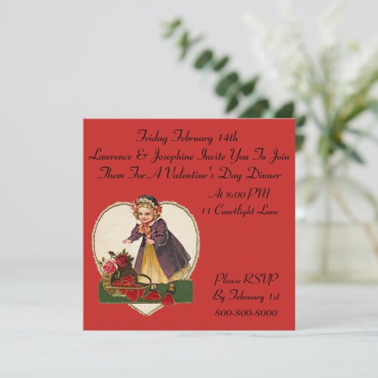 Invitations pour le dîner de la Saint-Valentin Vin (Debout devant)