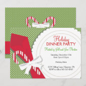 Invitations pour le dîner de Noël (Devant / Derrière)