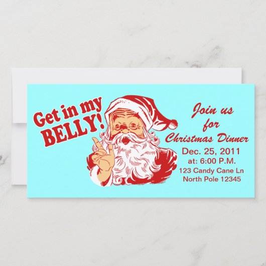 Invitations pour le dîner de Noël (Devant)