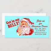 Invitations pour le dîner de Noël (Devant / Derrière)