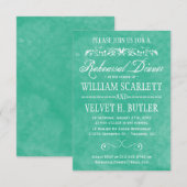 Invitations pour le dîner de répétition d'aquarell (Devant / Derrière)