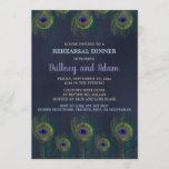 Invitations pour le dîner de répétition de Peacock<br><div class="desc">Invitation votre mariage à un dîner de répétition avec cette belle invitation à dîner de répétition de plumes de paon.</div>