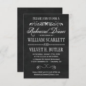 Invitations pour le dîner de répétition en tableau (Devant / Derrière)