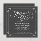 Invitations pour le dîner de répétition en tableau (Devant / Derrière)