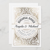 Invitations pour le dîner de répétition Huile blan (Devant / Derrière)