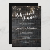 Invitations pour le dîner de répétition Rustic Woo (Devant / Derrière)