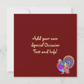 Invitations pour le dîner de Thanksgiving (Dos)