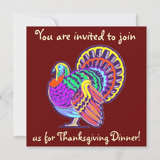 Invitations pour le dîner de Thanksgiving (Devant)
