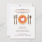 Invitations pour le dîner de Thanksgiving (Devant)