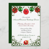 Invitations pour le dîner d'échange de Noël (Devant / Derrière)