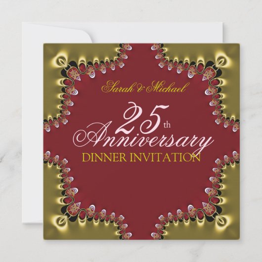 Invitations pour le dîner du 25e anniversaire de l (Devant)