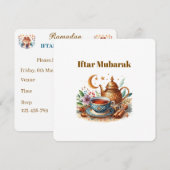 Invitations pour le dîner Iftar (Devant / Derrière)