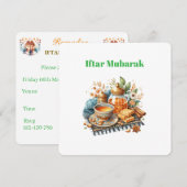 Invitations pour le dîner Iftar (Devant / Derrière)