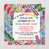 Invitations pour le Flip flop Sandal Birthday (Devant / Derrière)