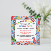 Invitations pour le Flip flop Sandal Birthday (Debout devant)