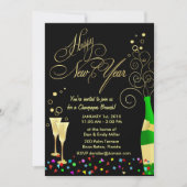 Invitations pour le Nouvel An - Brunch au Champagn (Devant)