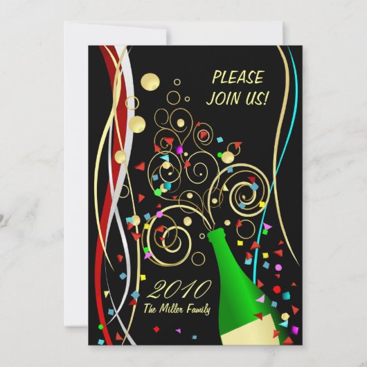 Invitations pour le Nouvel An - Brunch au Champagn (Dos)