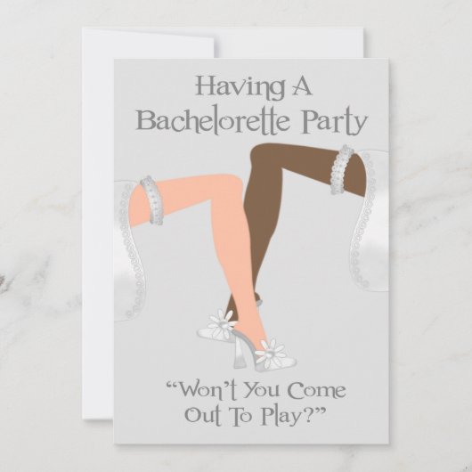 Invitations Pour Le Parti Des Bachelorettes Lesbie (Devant)