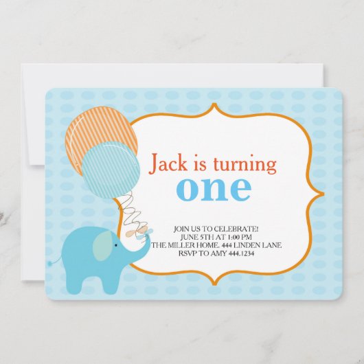 Invitations pour le premier anniversaire de Little (Devant)