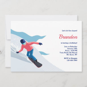 Invitations pour le snowboard