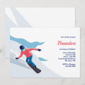 Invitations pour le snowboard (Devant / Derrière)