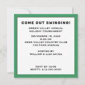 Invitations pour le tournoi de golf des fêtes (Dos)