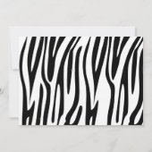 Invitations pour le Zebra Safari Zoo Jungle (Dos)
