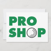 Invitations pour l'enseigne du Pro Shop (Devant)