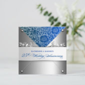 invitations pour les 25 ans de mariage en argent (Debout devant)