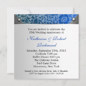 invitations pour les 25 ans de mariage en argent (Dos)